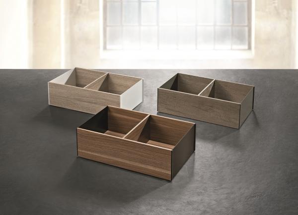 AMBIA-LINE Querteiler für Frontauszug LEGRABOX/MERIVOBOX, Holzdesign, für Rahmenbreite 242 mm